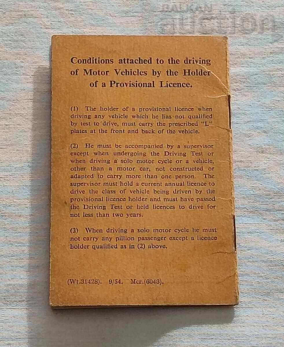 Licitație PERMIS DE CONDUCERE SHIRE HALL BEDFORD 1959-1962