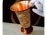 Cană de cupru scrisă, cană 500 ml, cupru roșu pur