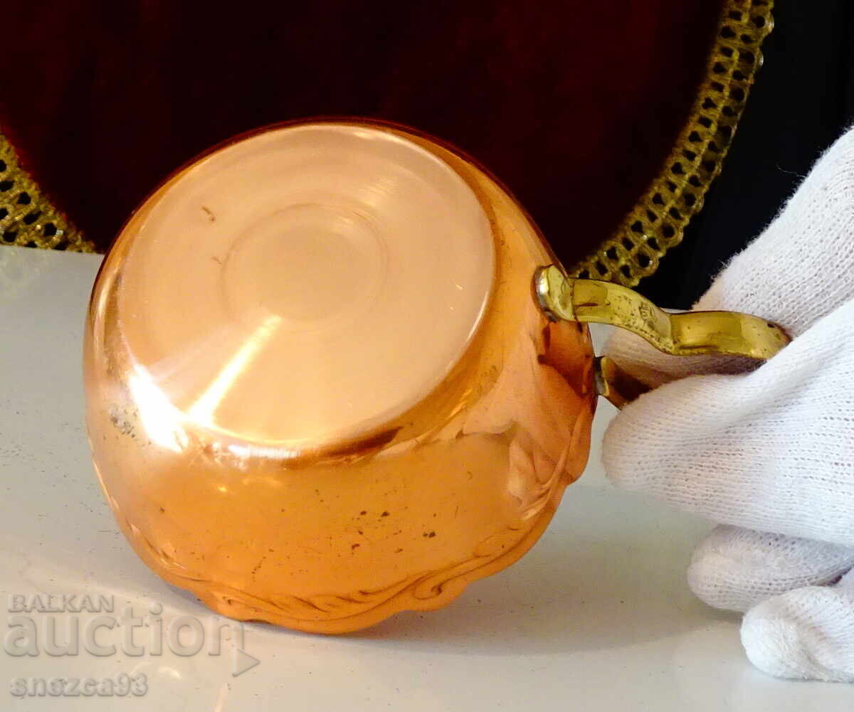 Красива медна чаша,чиста червена мед,барок. - 6
