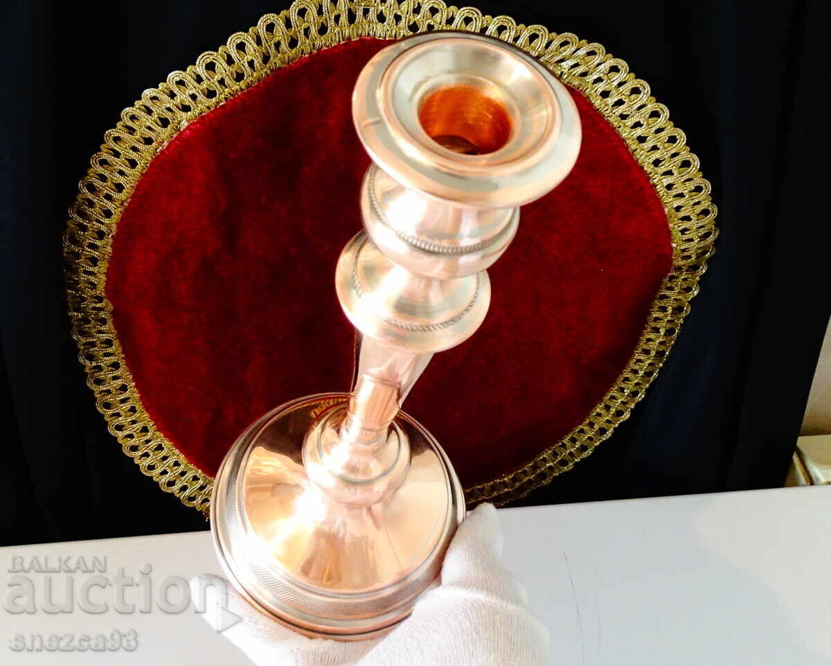 Μεταλλικό κηροπήγιο 25 εκ., καθαρός κόκκινος χαλκός 320 γρ - 5