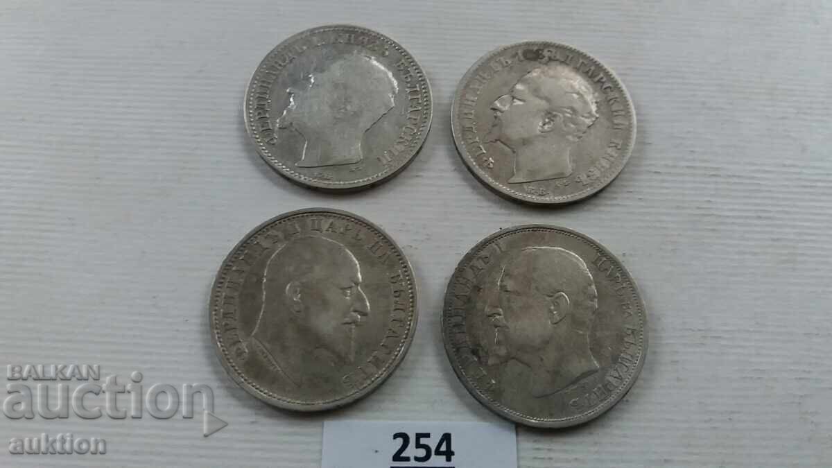 COLECȚIE DE 1 LEU 1891, 1894, 1910 ȘI 1912 ARGINT - 6