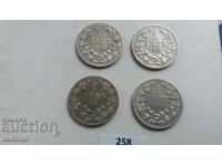 1 ЛЕВА 1891 ГОДИНА - СРЕБРО 4 БРОЯ