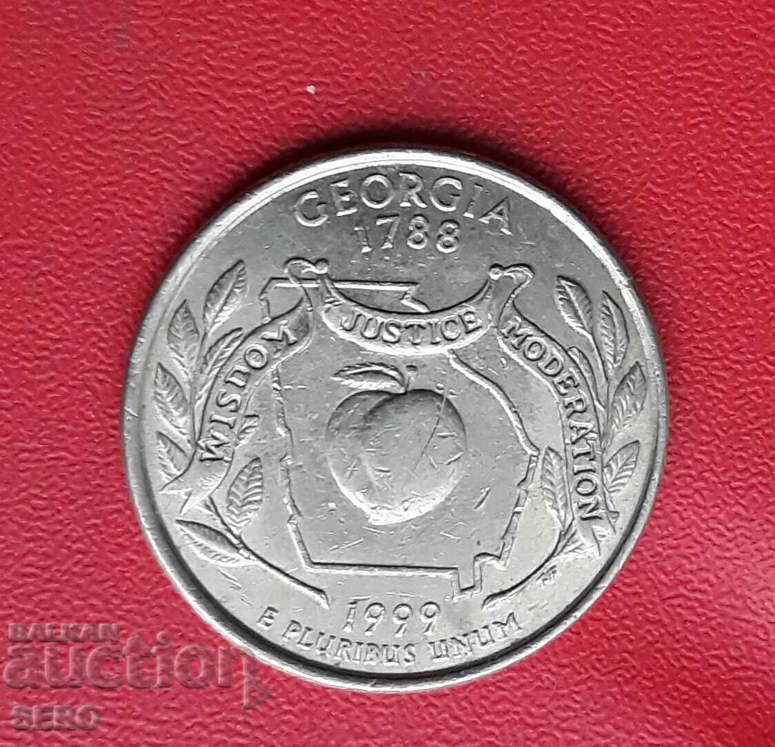 SUA-1/4 dolar 1999 R-Philadelphia-Stat Georgia