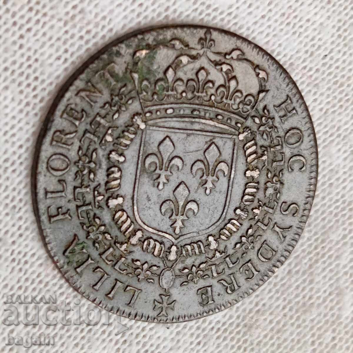 Λουδοβίκος 14, ο βασιλιάς Ήλιος, μετάλλιο, μάρκα με τιμή 90.00 BGN | € 46.02