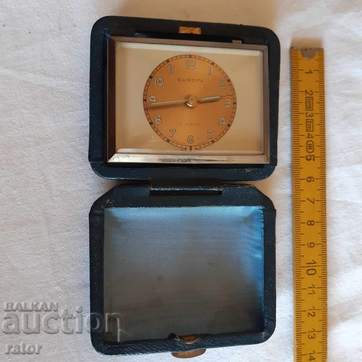 Auction  Old German Travel Alarm Clock Europa