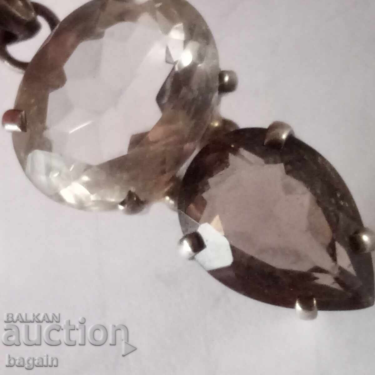 Μοναδικό μενταγιόν. Καπνίας χαλαζίας, κρύσταλλο με τιμή 50.00 BGN | € 25.56