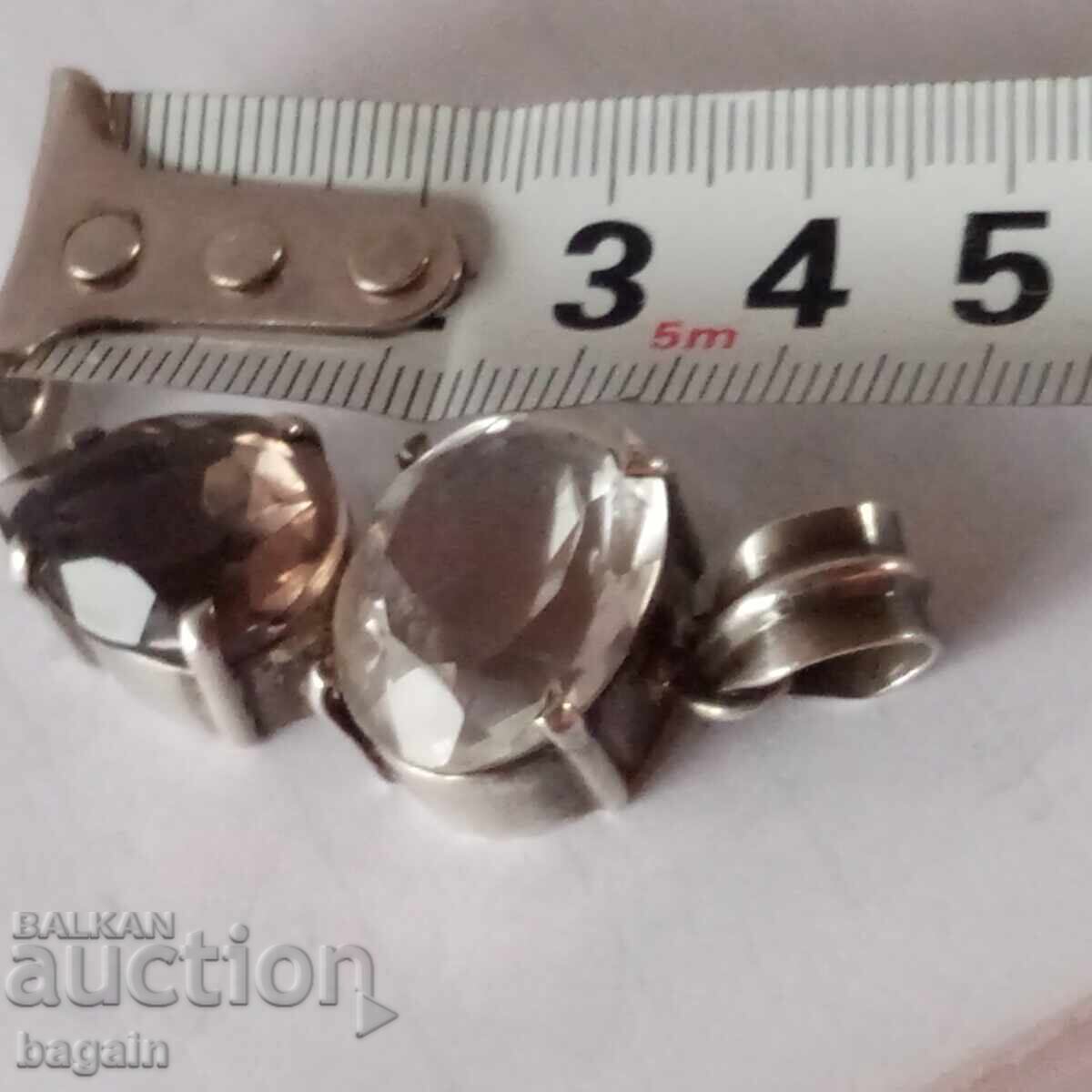 Παράδοση Μοναδικό μενταγιόν. Καπνίας χαλαζίας, κρύσταλλο