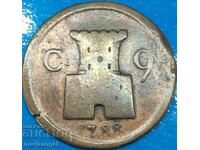 Napoli 9 cavali (baste) 1788 Italia Castelul Ferdinand al IV-lea