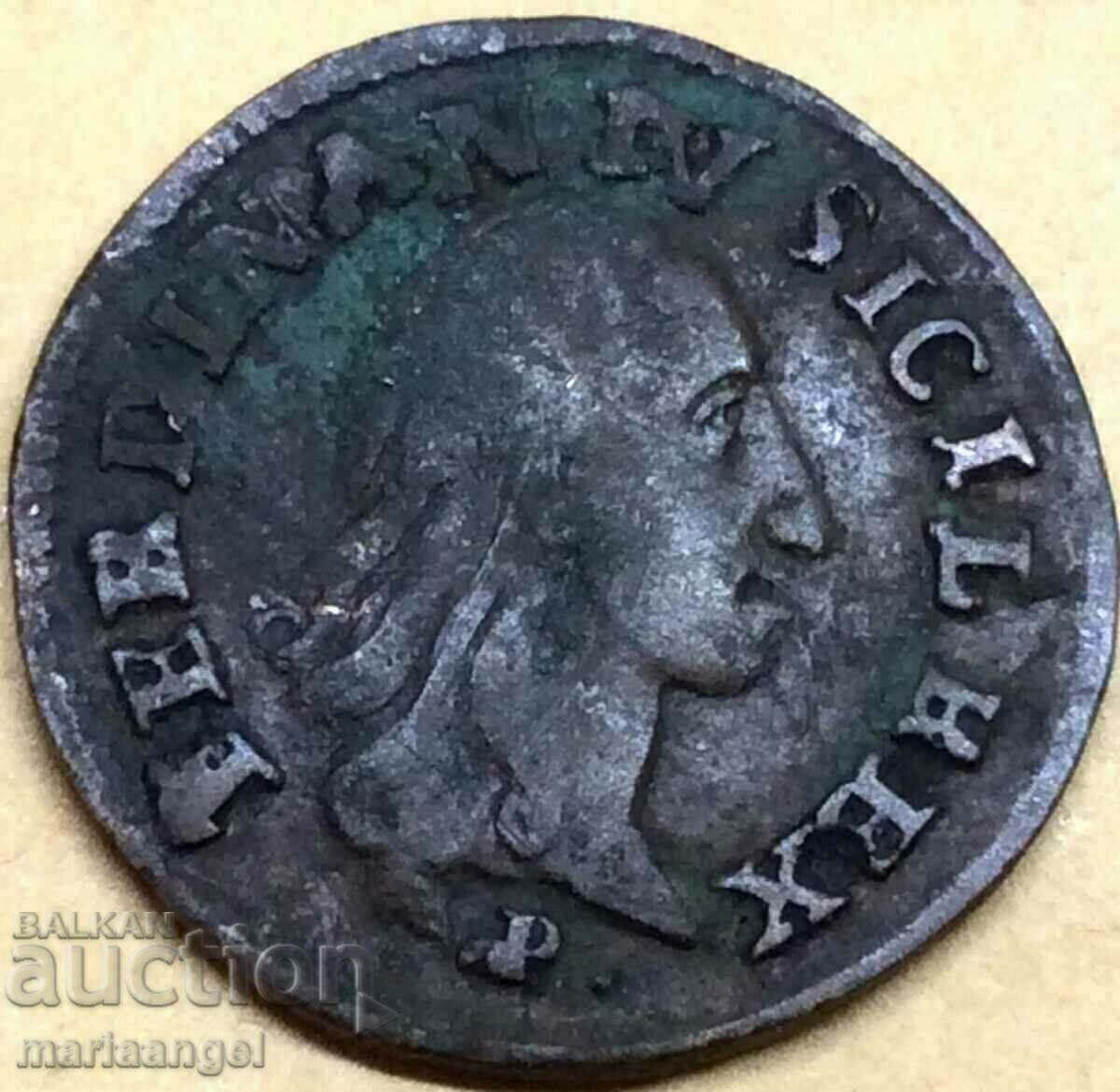 Νάπολη και Σικελία 4 cavali 1790 Φερδινάνδος Δ' χαλκός με τιμή 58.00 BGN | € 29.65