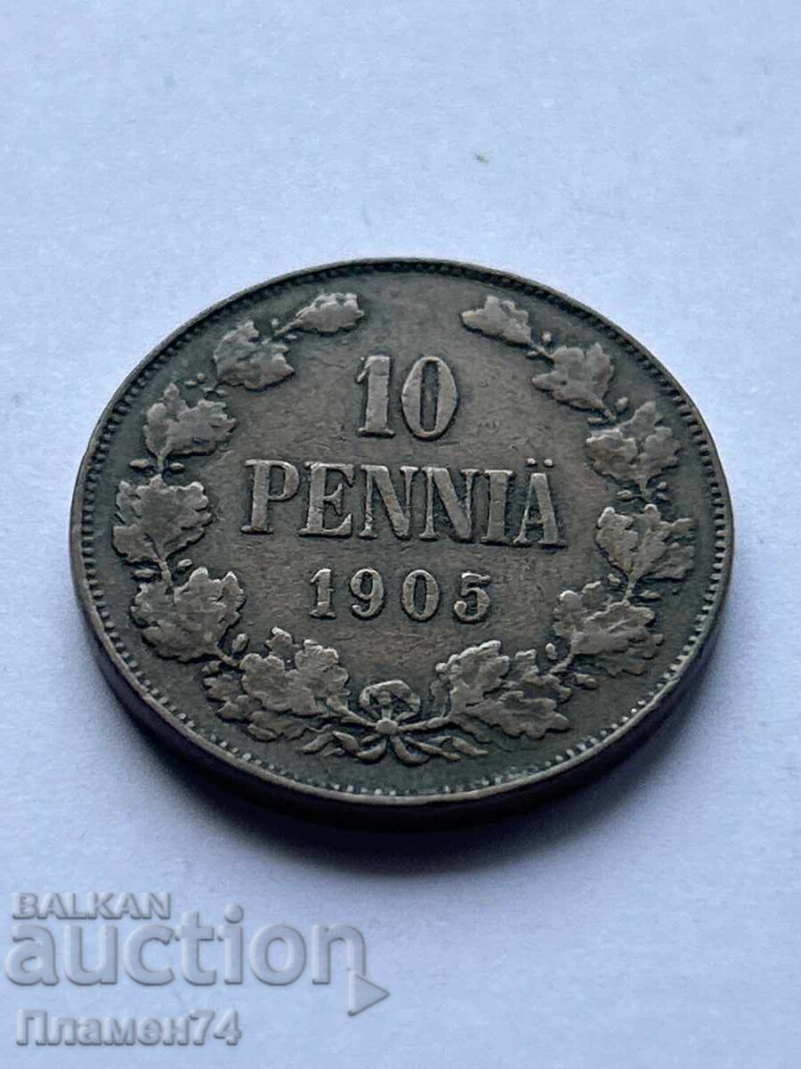 10 пенита 1905 Финландия