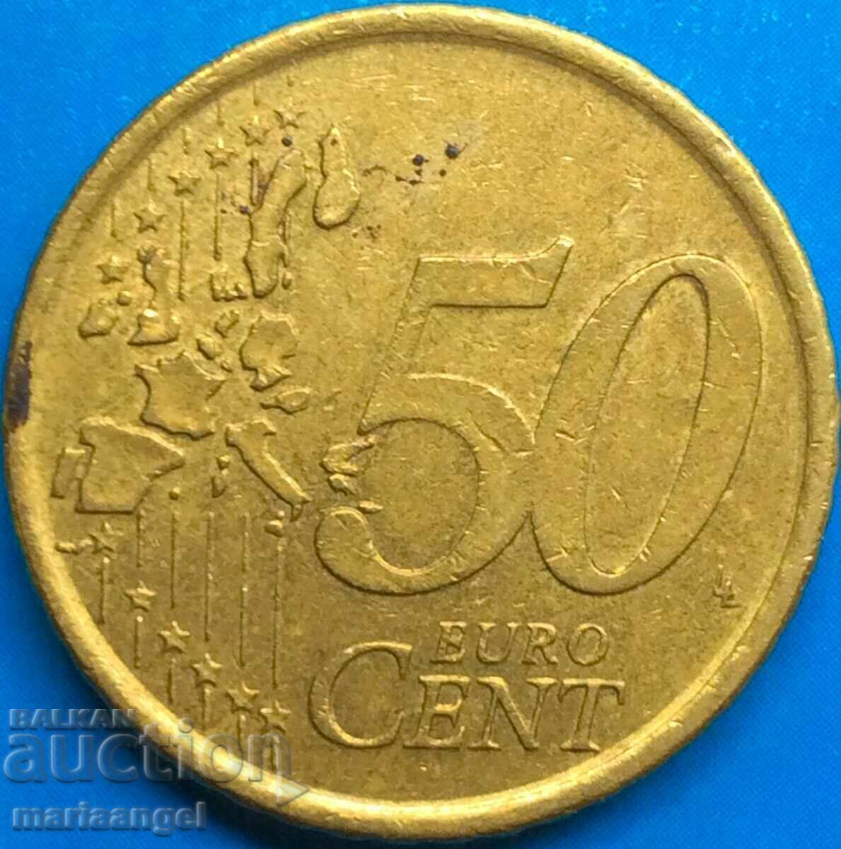 Доставка на 50 евро цента 1999 Испания месинг Доставка на 50 евро цента 1999 Испания месинг