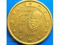 50 de cenți de euro 1999 Spania alamă