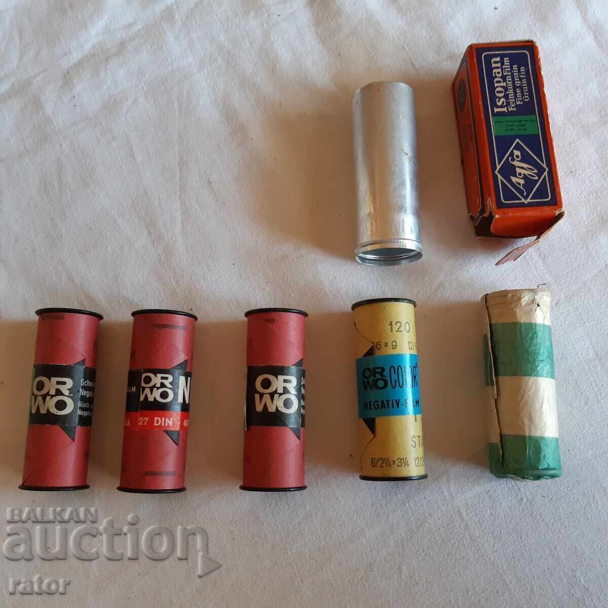 Benzi foto vechi, filme ORWO și AGFA. Neutilizate