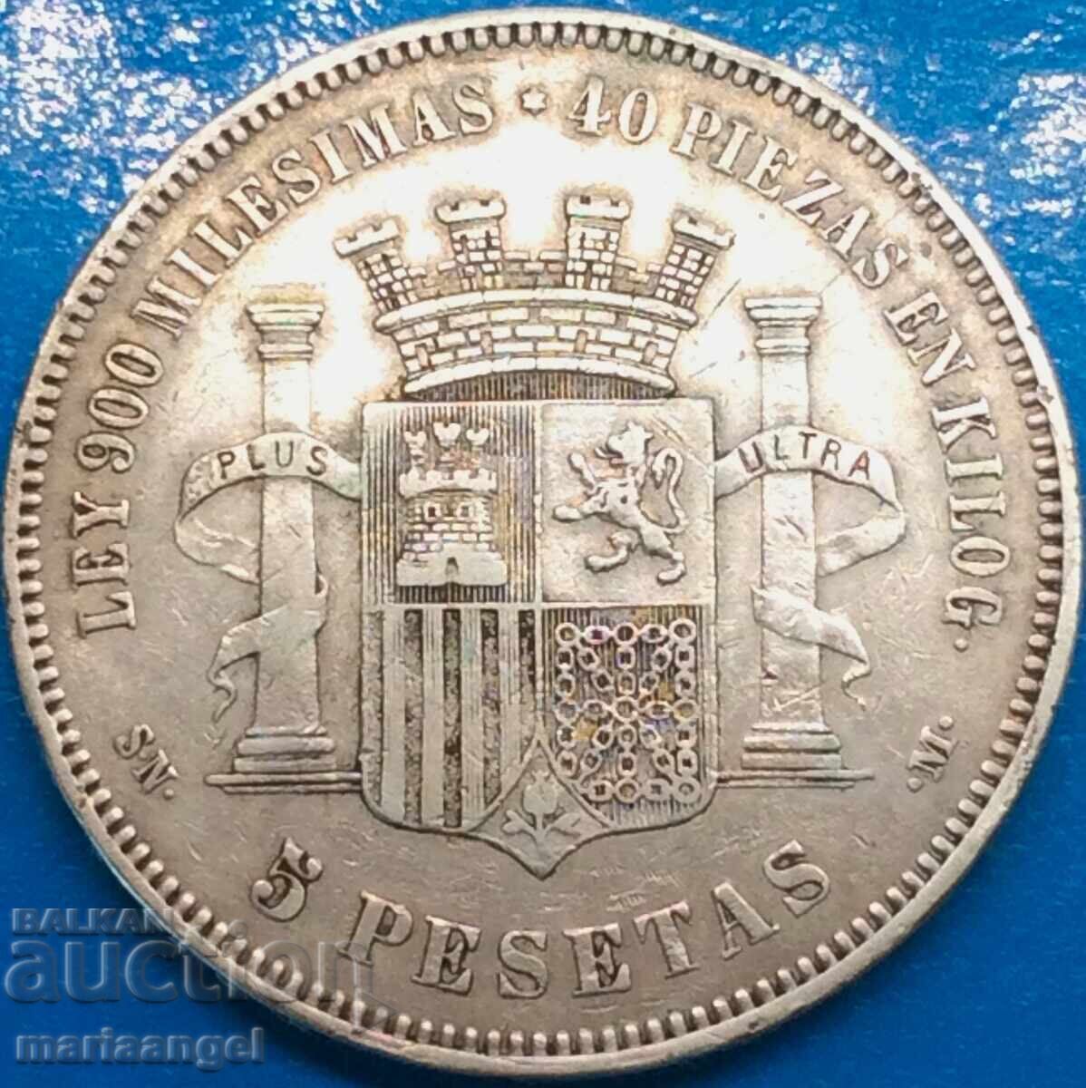 Spania 5 Pesetas 1780 24,83g argint - 6