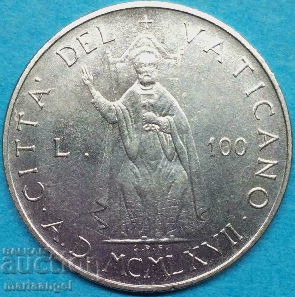 100 Lira 1967 Vatican 27mm