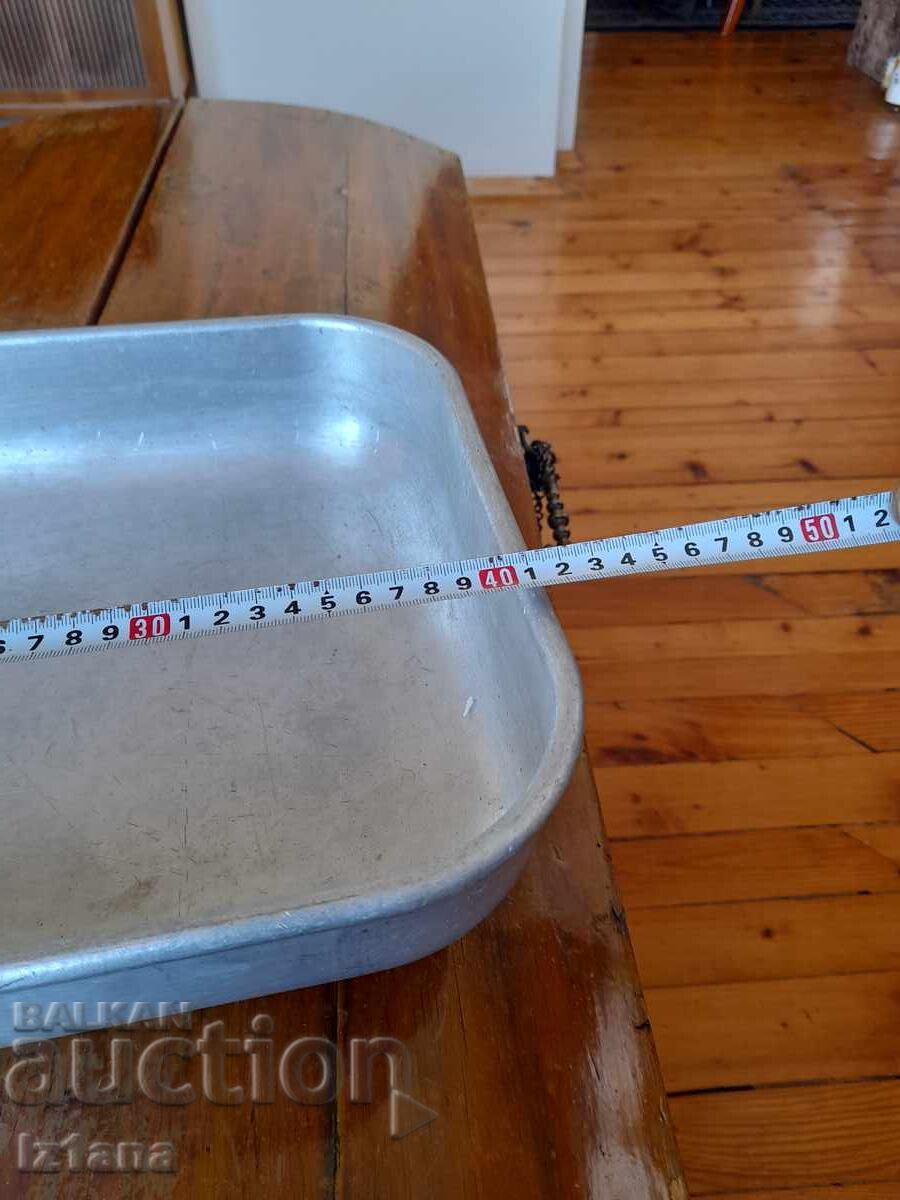 Old aluminum tray, casserole - 5