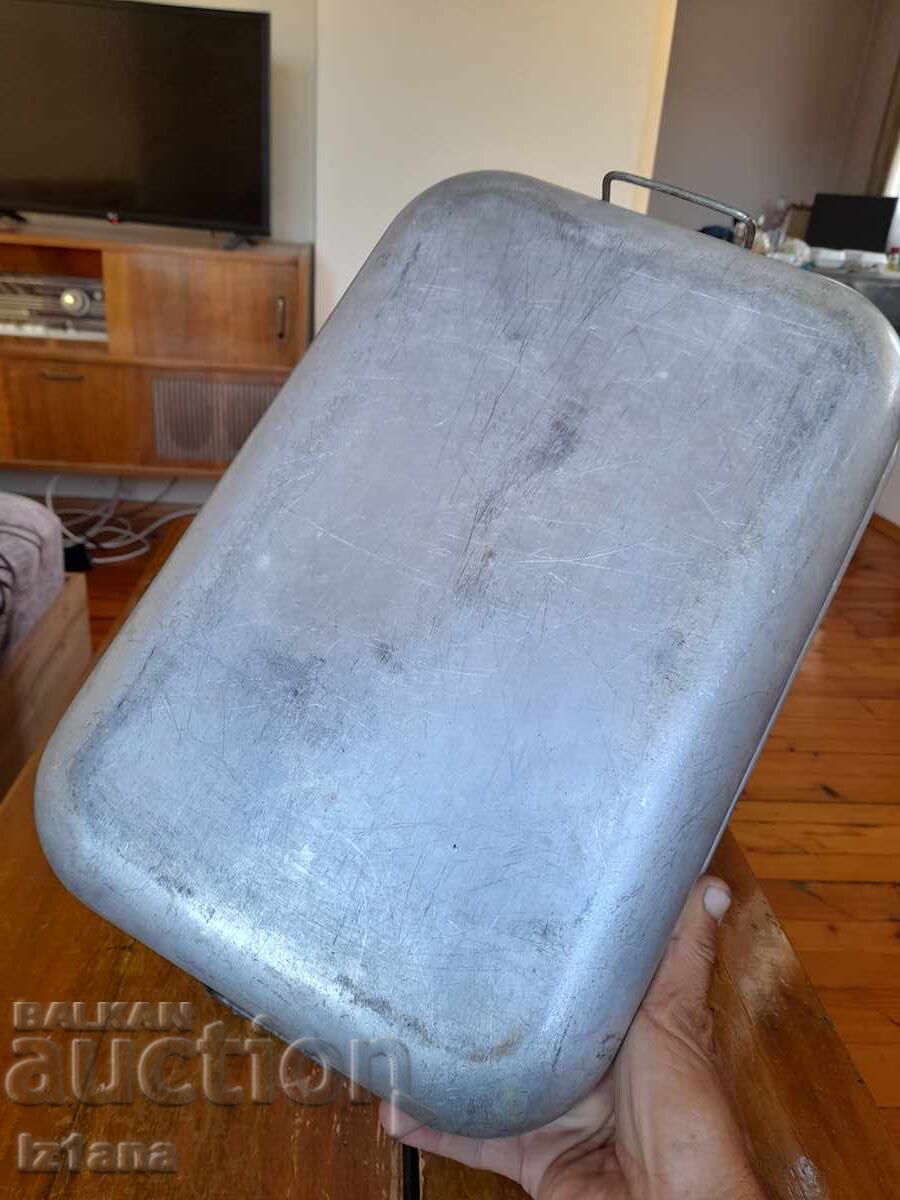 Old aluminum tray, casserole - 7