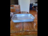 Old aluminum tray, casserole