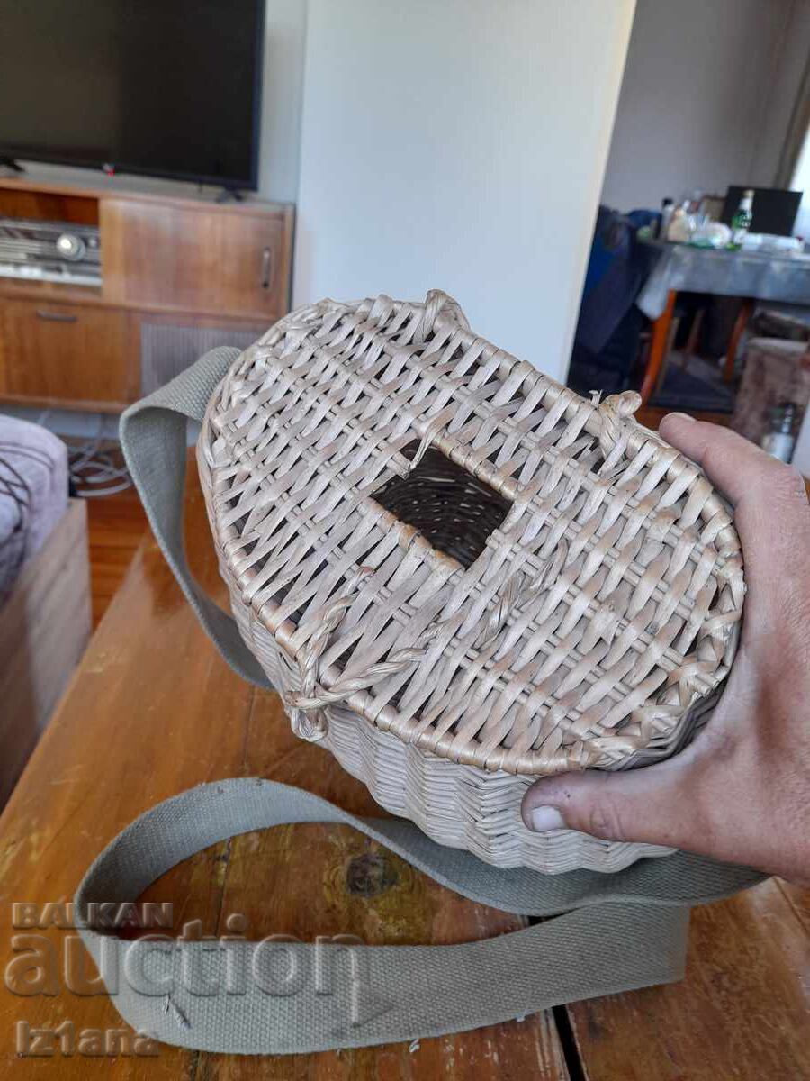 Old wicker fishing basket - 5