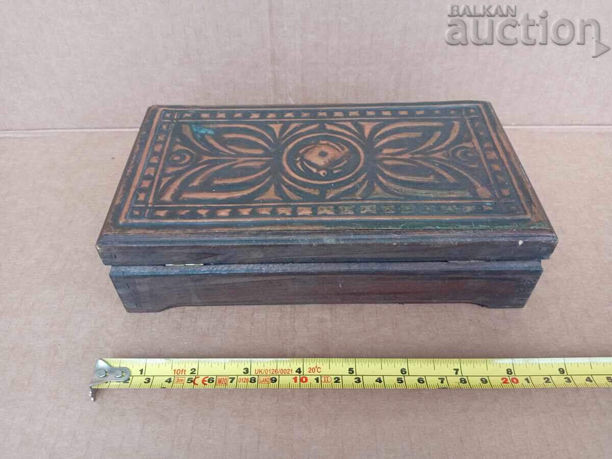 Cutie de bijuterii cu aplicații din alamă retro vintage anii '70 - 5