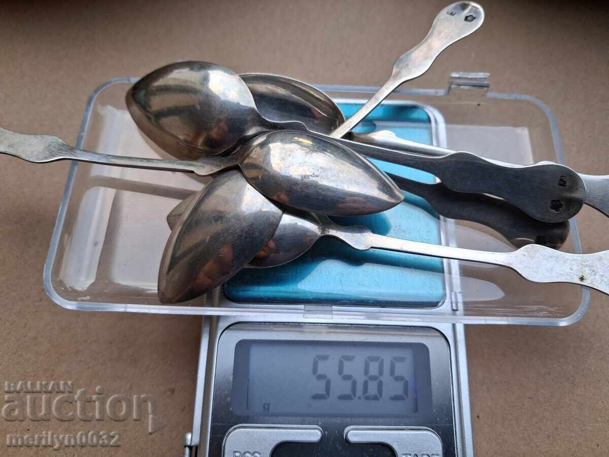 Delivery of Silver spoons 6 pieces set marking spoon