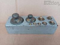 Cântar 1 kilogram și jumătate, greutăți 10 gr, lot