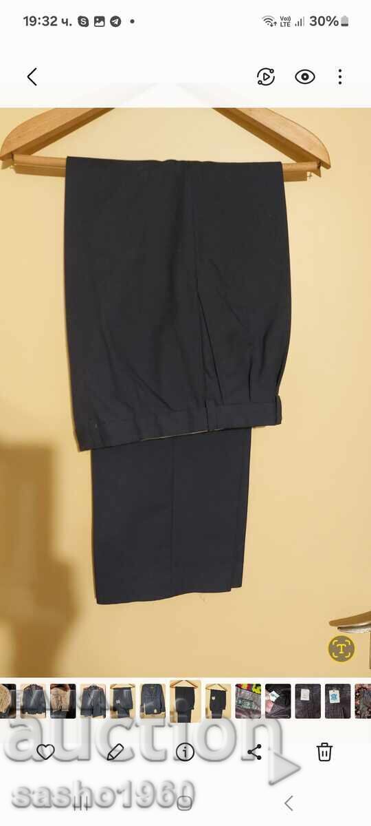 Retro dark blue POLICE trousers from the transition period