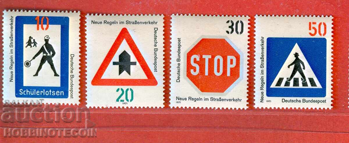GERMANIA RFG 10 20 30 50 SEMNE RUTIERE 1971 MNH 665 668