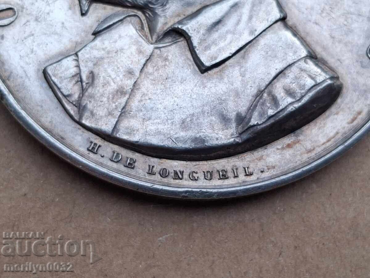 Доставка на Френски земеделски медал сребро между 1860-79 год плакет