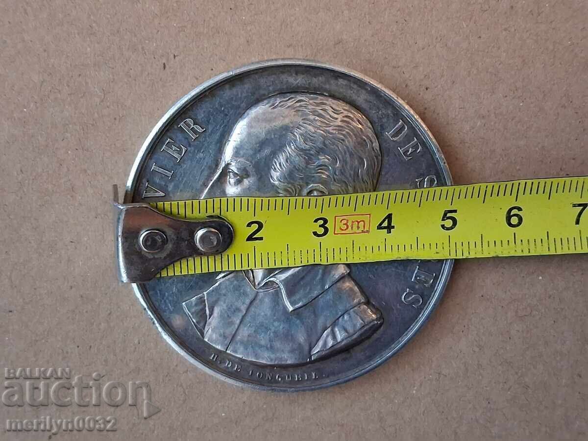 Френски земеделски медал сребро между 1860-79 год плакет - 6