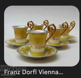 Franz Dorfl Vienna Porcelain Coffee Set - 6