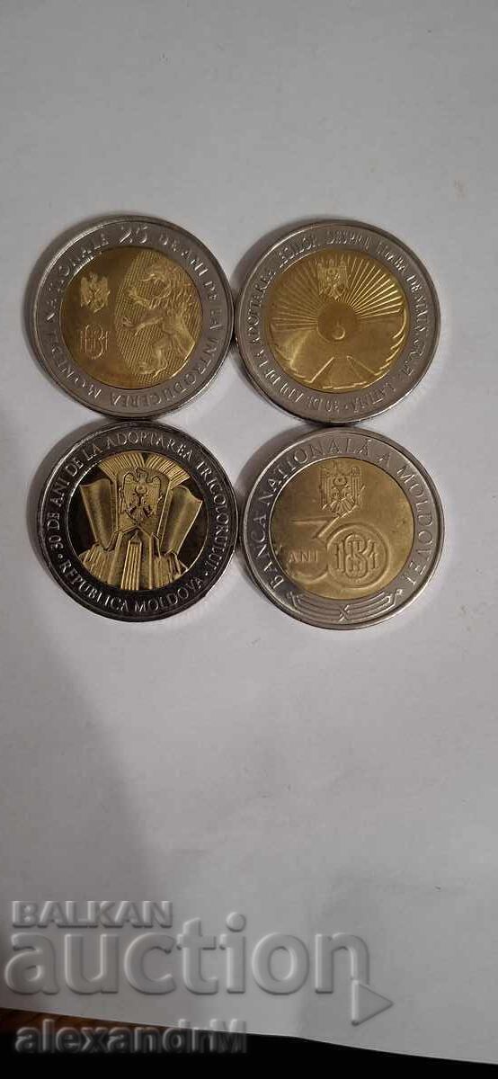 Lot of commemorative coins Republic of Moldova, 4 pieces