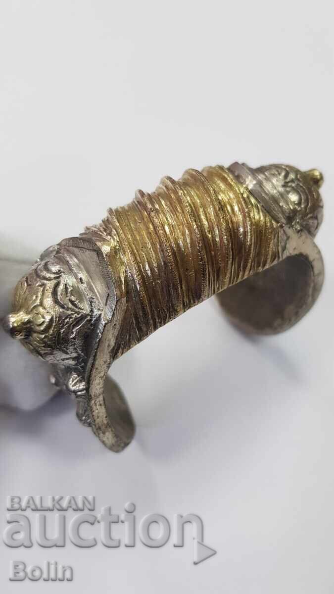 Silver, gold-plated Revival bracelet, "rogatka" (slingshot) 19th century