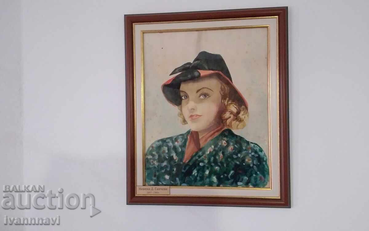 Невена Ганчева 1897-1983 г акварел подписана - 7 Невена Ганчева 1897-1983 г акварел подписана - 7