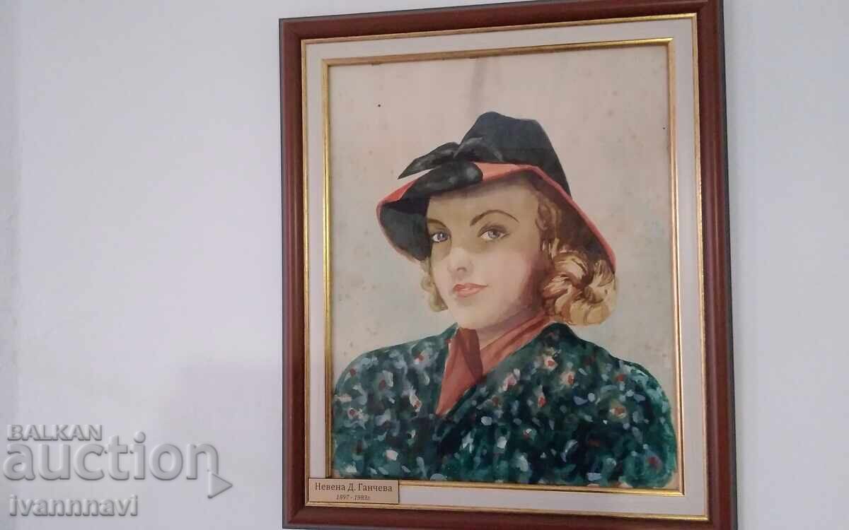 Невена Ганчева 1897-1983 г акварел подписана Невена Ганчева 1897-1983 г акварел подписана