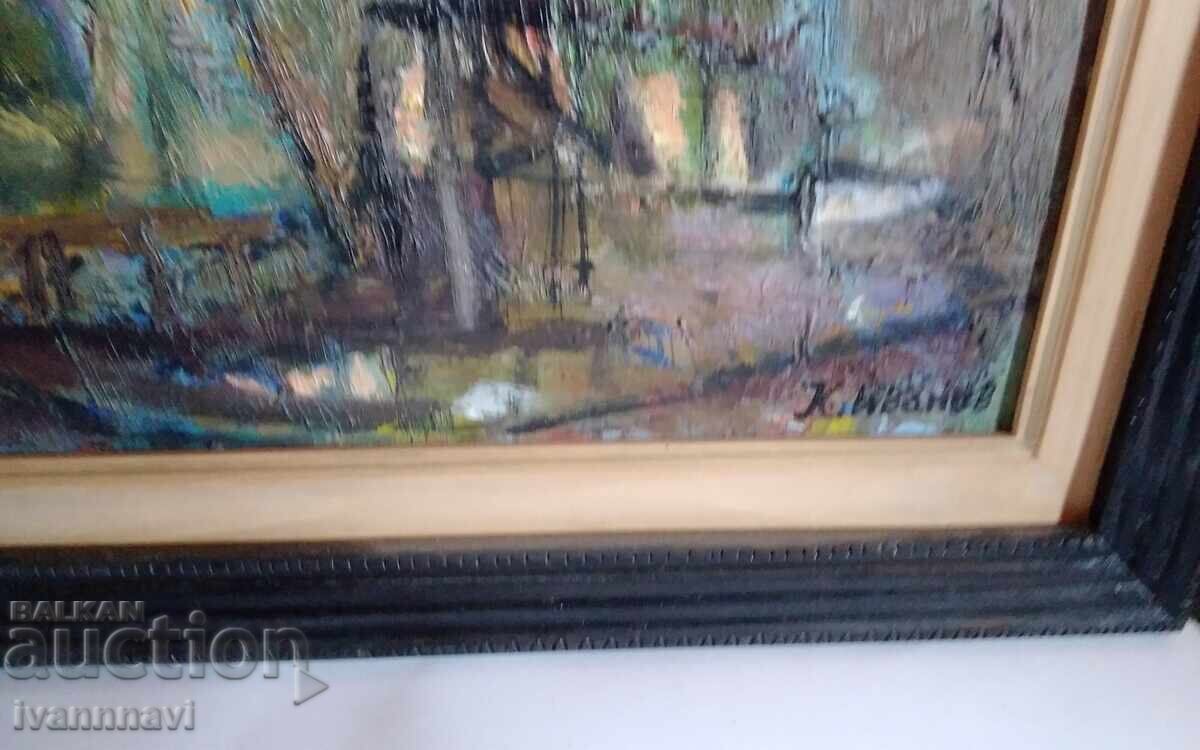 Παλαιός πίνακας λάδι σε καμβά υπογεγραμμένος με τιμή 750.00 BGN | € 383.47 Παλαιός πίνακας λάδι σε καμβά υπογεγραμμένος με τιμή 750.00 BGN | € 383.47