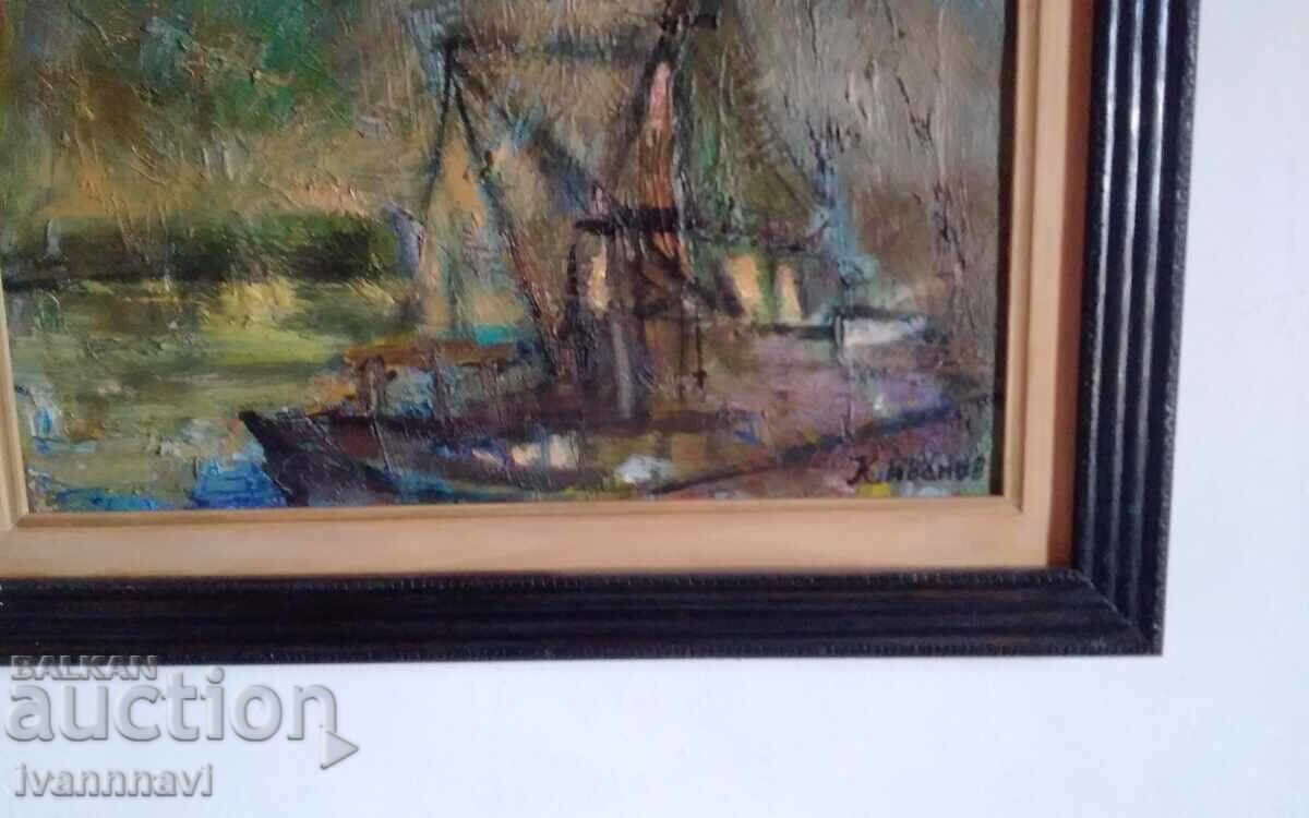 Παλαιός πίνακας λάδι σε καμβά υπογεγραμμένος - 6 Παλαιός πίνακας λάδι σε καμβά υπογεγραμμένος - 6