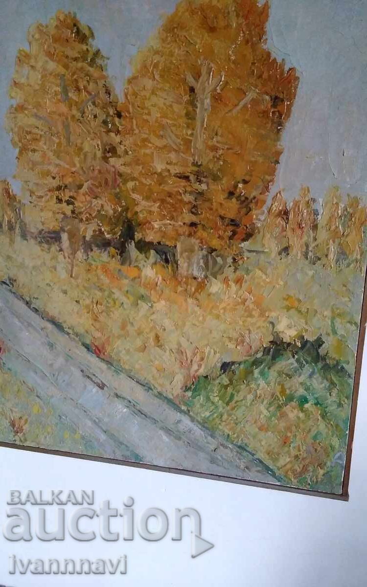 Παλαιός πίνακας λάδι σε καμβά υπογεγραμμένος με τιμή 800.00 BGN | € 409.03