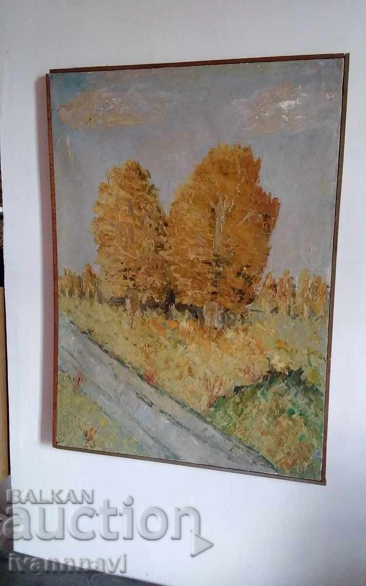 Παλαιός πίνακας λάδι σε καμβά υπογεγραμμένος