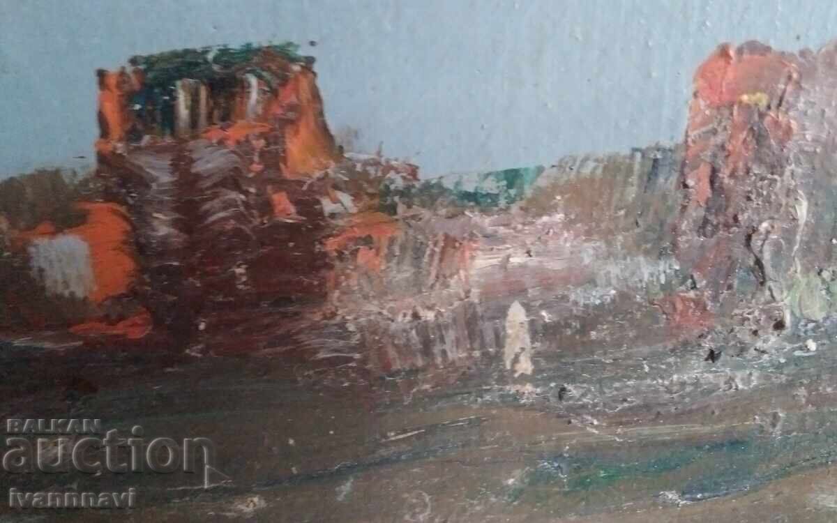 Πολύ παλιό λάδι σε κόντρα πλακέ με υπογραφή - 6