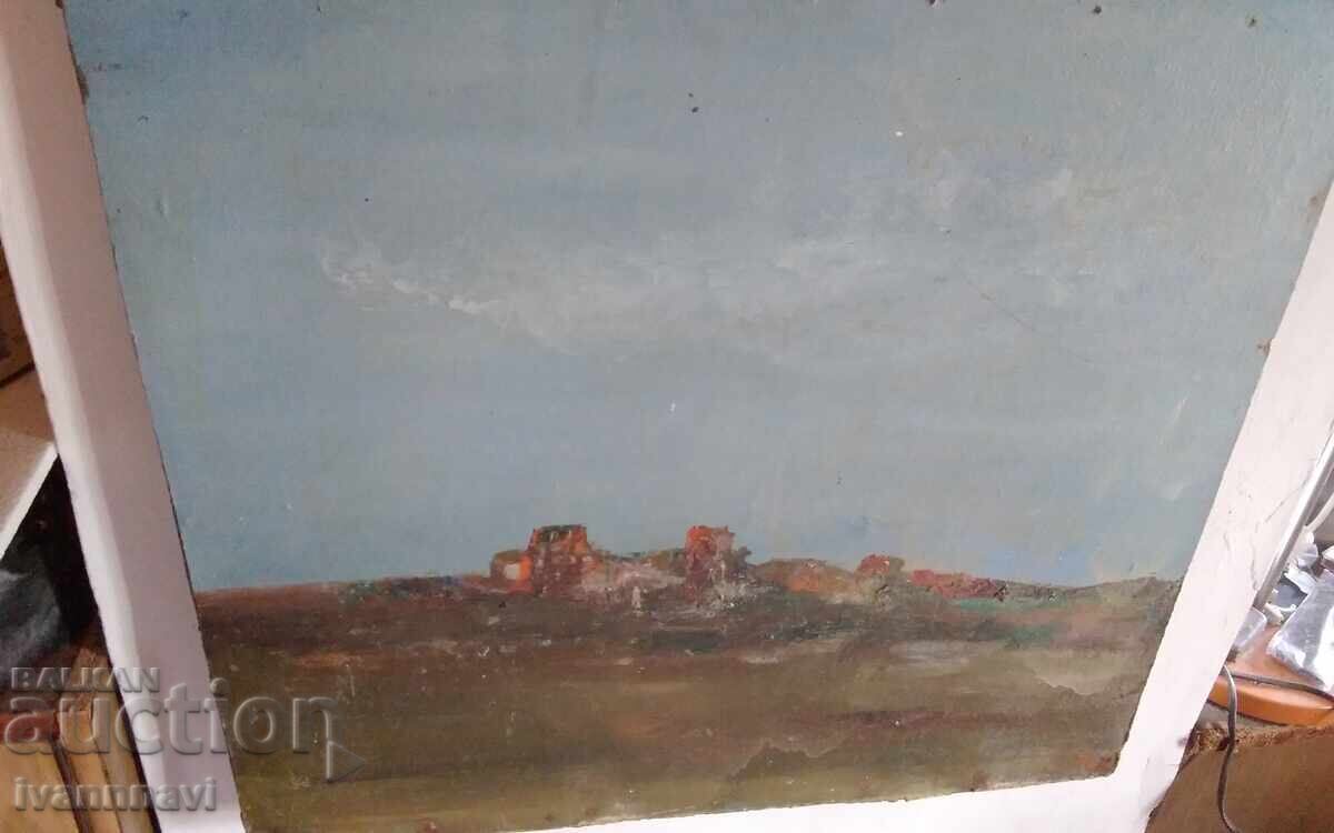 Πολύ παλιό λάδι σε ινοσανίδα με υπογραφή Βούλγαρου καλλιτέχνη - 7