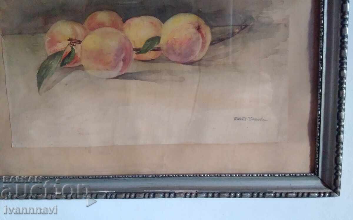 Livrarea Acuarelă veche semnată Katia Genova