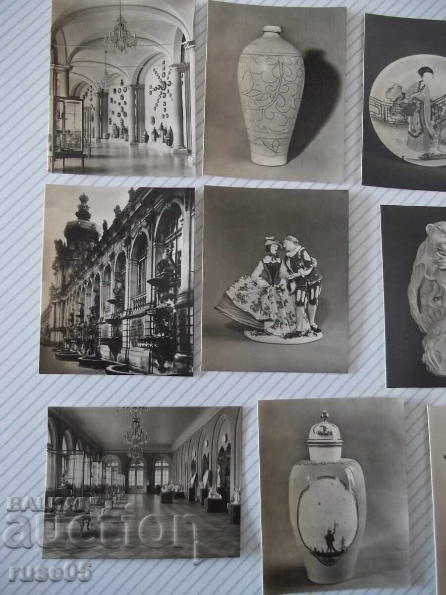 Set of 11 Dresden porcelain cards - 5 Set of 11 Dresden porcelain cards - 5