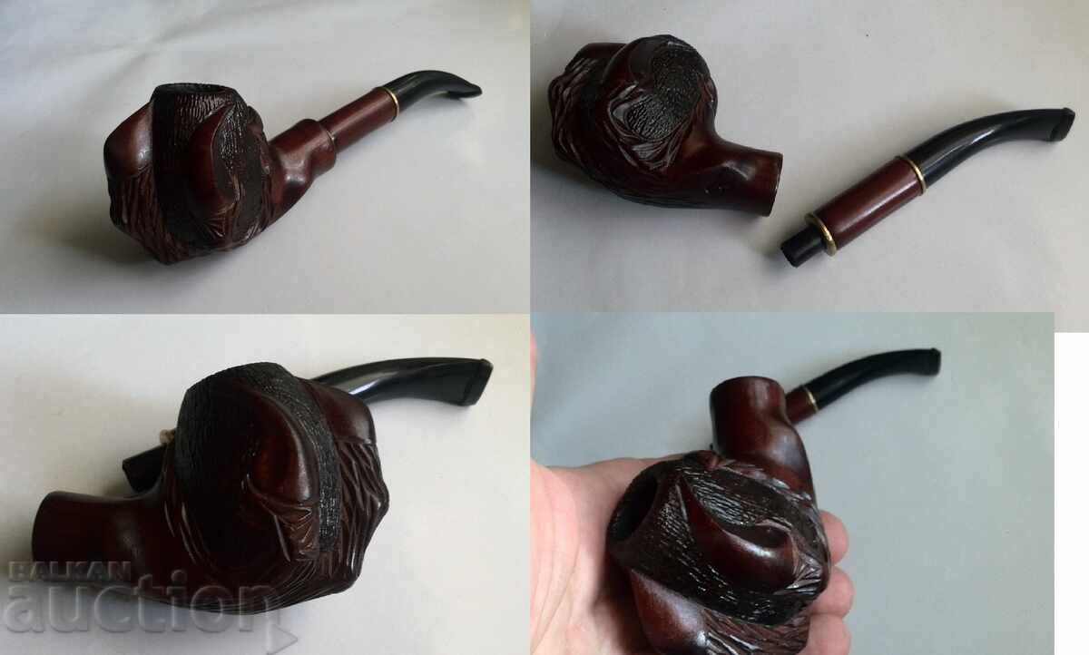 Hand-carved wooden tobacco smoking pipe with 9mm filter with price 65.00 BGN | € 33.23 Hand-carved wooden tobacco smoking pipe with 9mm filter with price 65.00 BGN | € 33.23