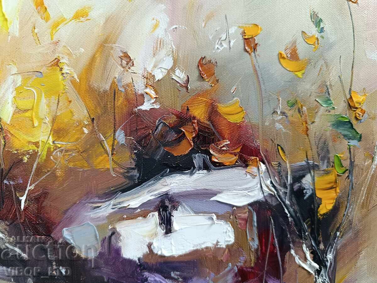 Khud. Ĭordanov/ΦΘΙΝΟΠΩΡΙΝΑ ΟΝΕΙΡΑ/πίνακας 55/46 εκ/κορνίζα/υπογραφή - 5