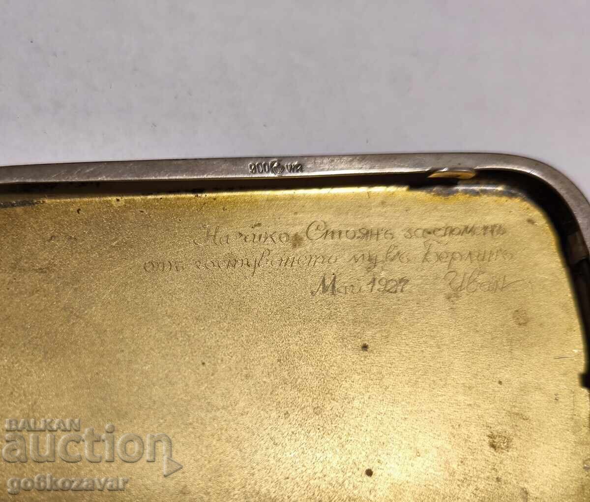 Delivery of Silver Snuffbox, Imperial Era! Souvenir from Berlin! 0.900!