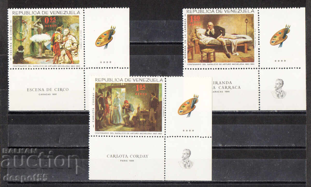 1966. Venezuela. Arturo Michelena, artist, 1863-1898