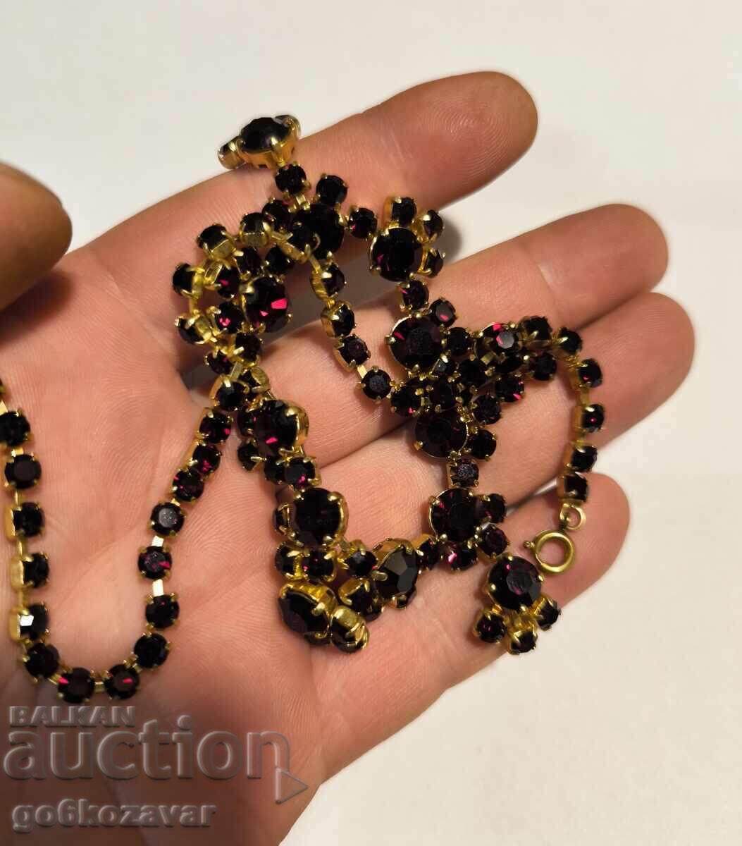 Livrarea Colier Granate Regale Cehoslovacia Anii '60 ! Placat cu Aur !