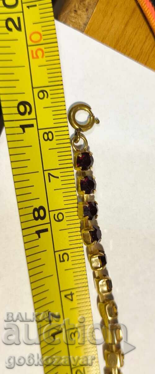 Colier Granate Regale Cehoslovacia Anii '60 ! Placat cu Aur ! - 5