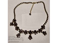 Necklace Royal Garnets Czechoslovakia 60s! Gold plated!